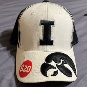 Iowa Hawkeyes White Black One Fit Size: S/M